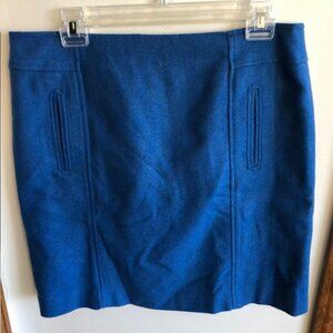 TALBOTS Wool Blend Blue A Line Skirt 10P
